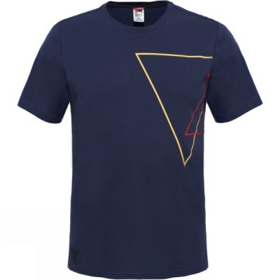 Tee The North Face Manga Corta Seasonal Print Hombre - Azul Marino - Chile EUF076524